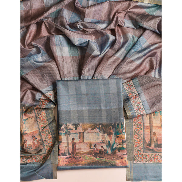 SEMI TUSSAR 2 PIECE SUIT SET