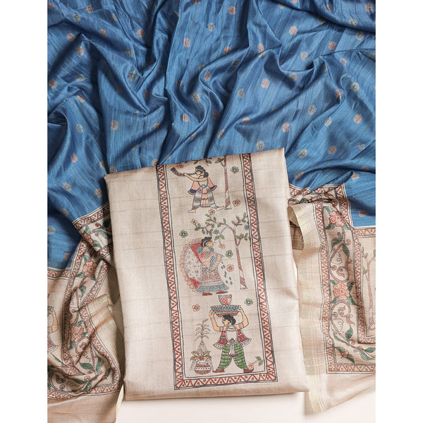 SEMI TUSSAR 2 PIECE SUIT SET