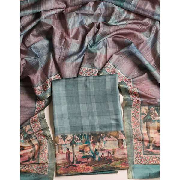 SEMI TUSSAR 2 PIECE SUIT SET