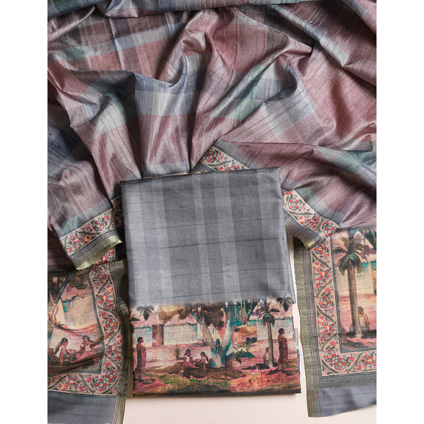 SEMI TUSSAR 2 PIECE SUIT SET