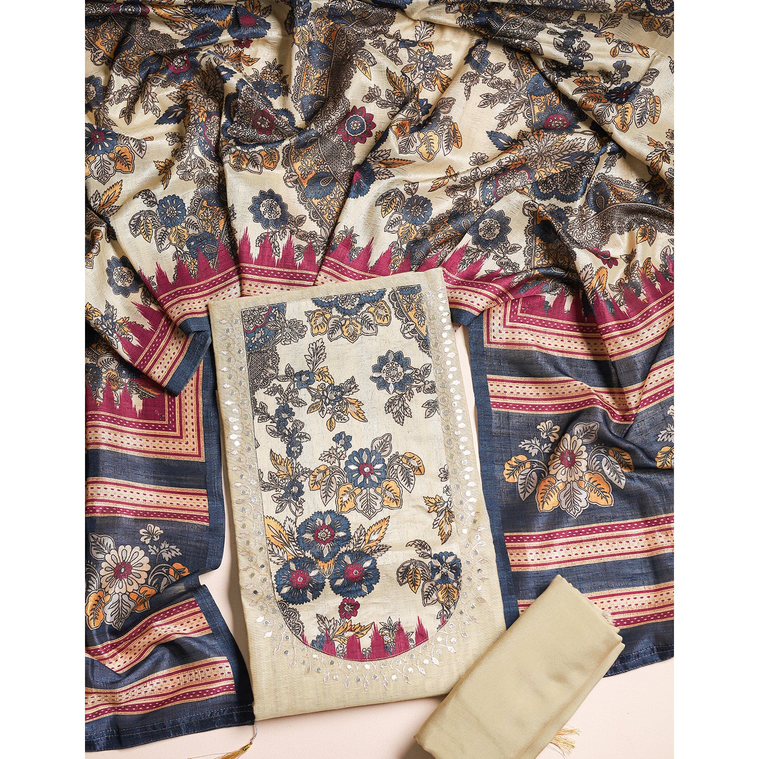 CHANDERI SILK SUIT SET