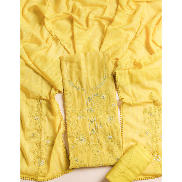 PURE MALAI CHANDERI SUIT SET