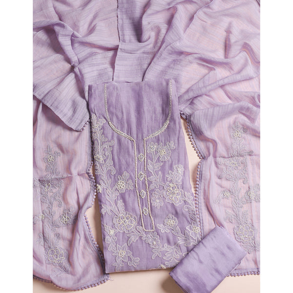 PURE MALAI CHANDERI SUIT SET
