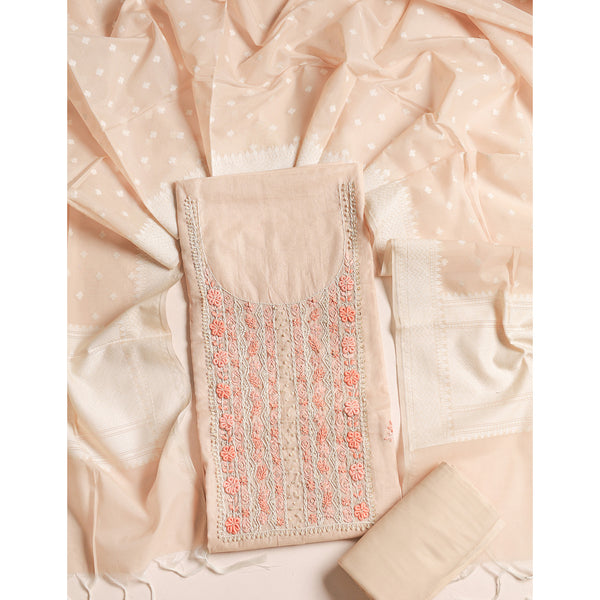 PURE MALAI CHANDERI SUIT SET