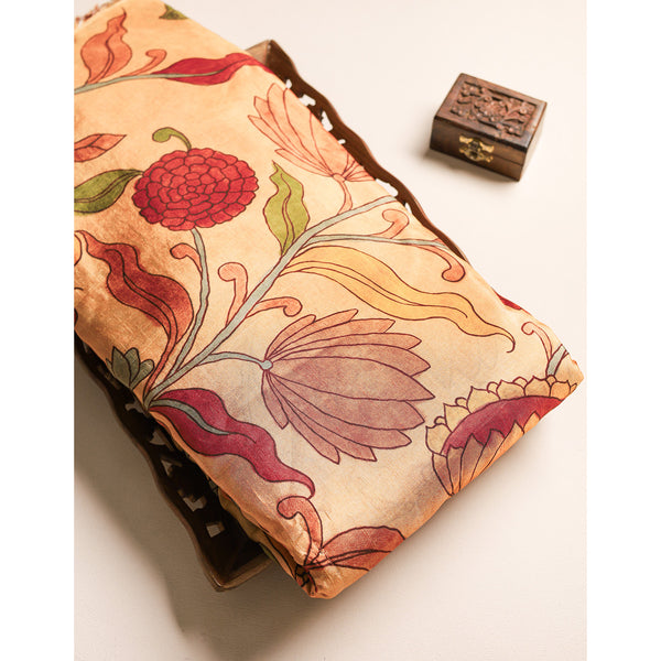 RAGAVI DOLA SILK KALAMKARI FABRIC