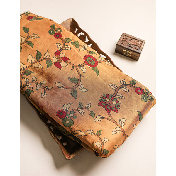 RAGAVI DOLA SILK KALAMKARI FABRIC