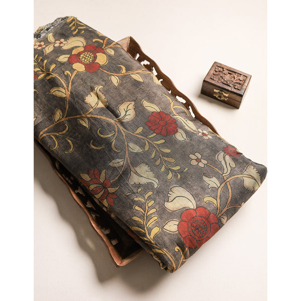 RAGAVI DOLA SILK KALAMKARI FABRIC