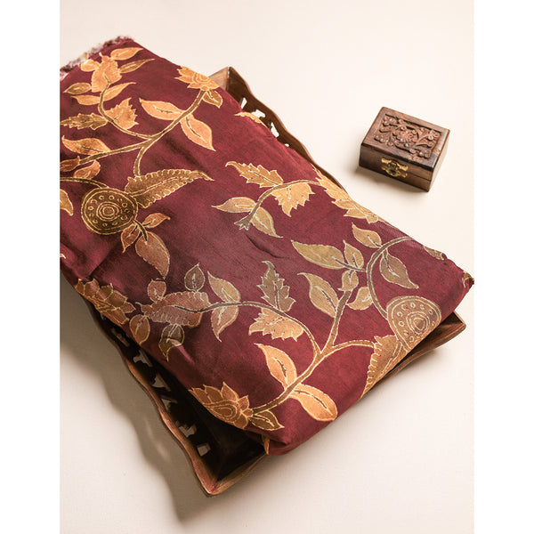 RAGAVI DOLA SILK KALAMKARI FABRIC