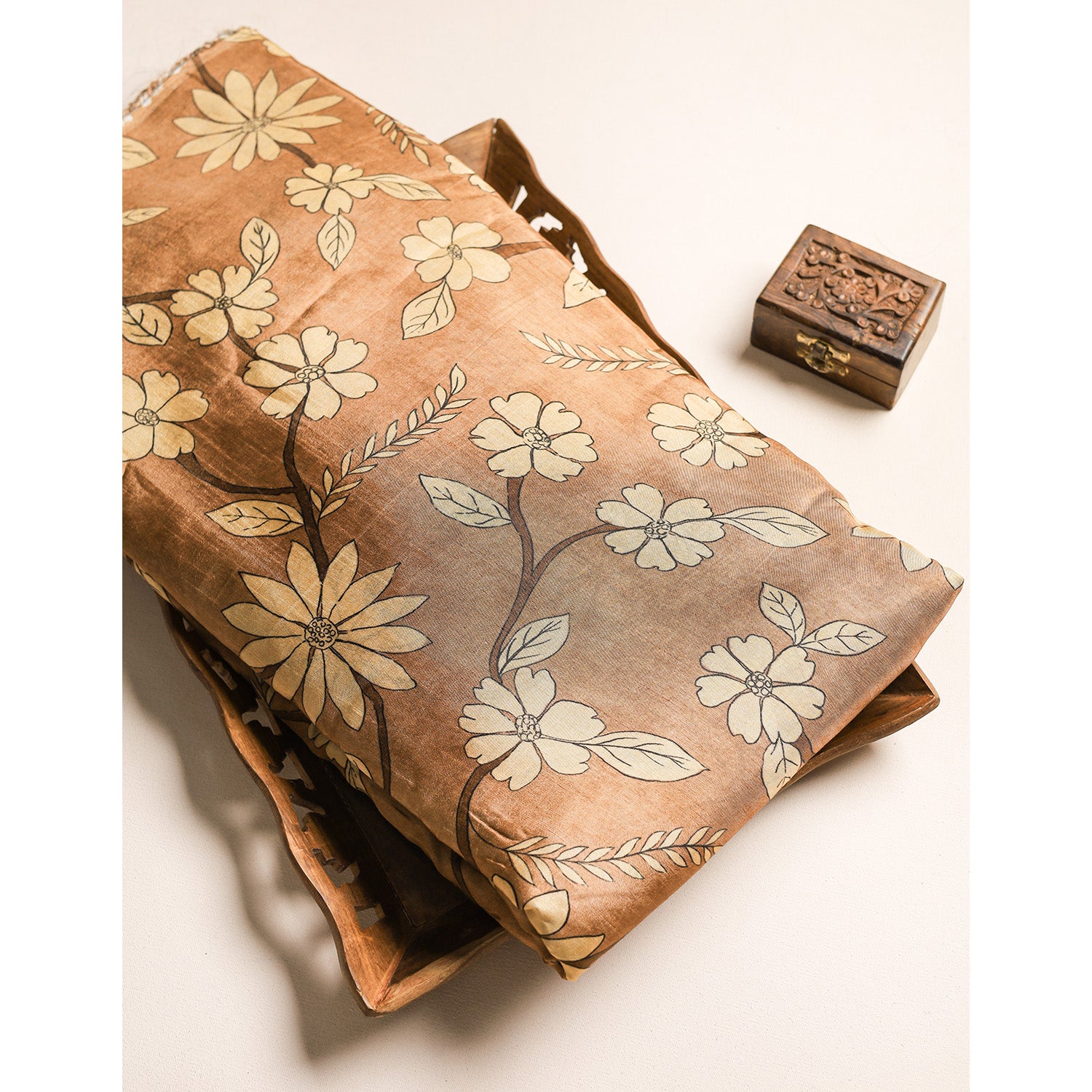 RAGAVI DOLA SILK KALAMKARI FABRIC