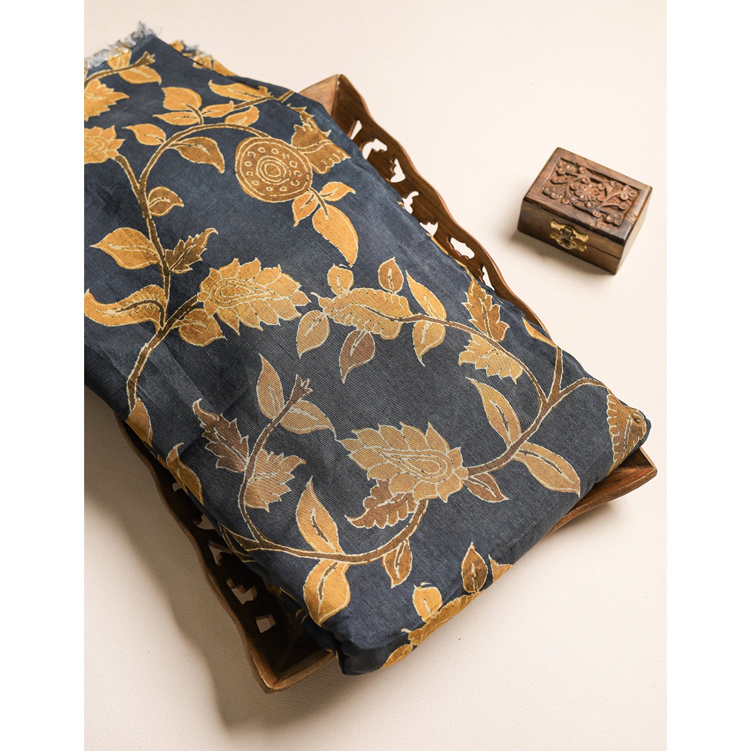 RAGAVI DOLA SILK KALAMKARI FABRIC