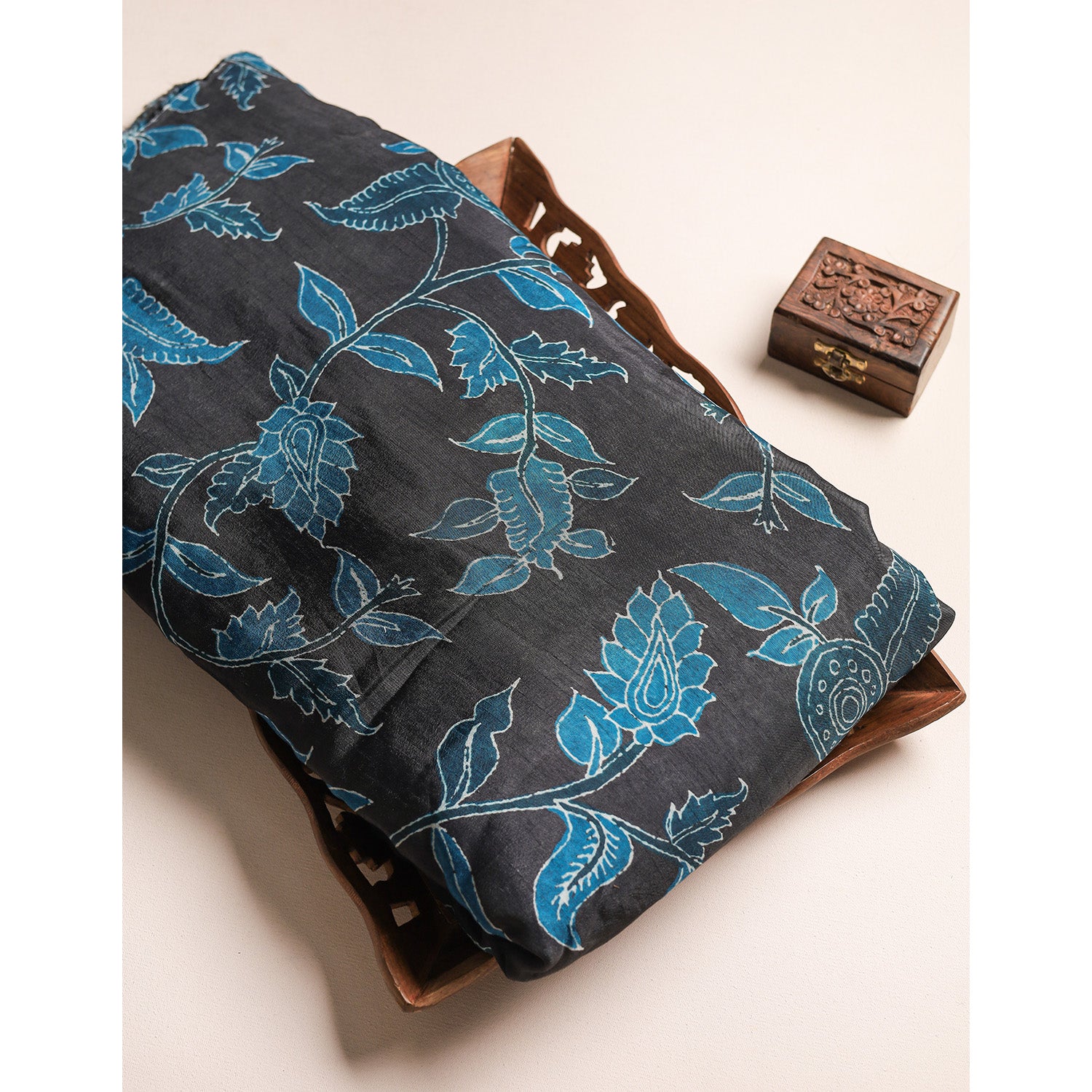 RAGAVI DOLA SILK KALAMKARI FABRIC