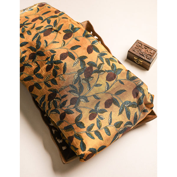 RAGAVI DOLA SILK KALAMKARI FABRIC