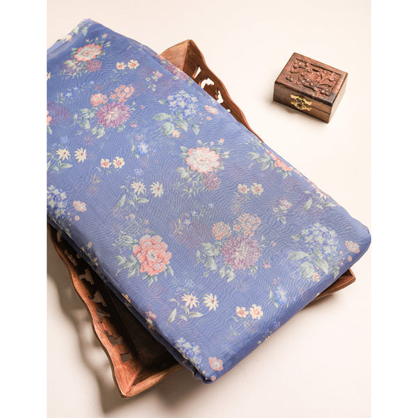 PURE MALAI CHANDERI PRINTED FABRIC