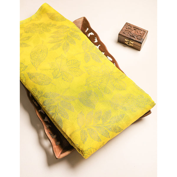 PURE MALAI CHANDERI PRINTED FABRIC