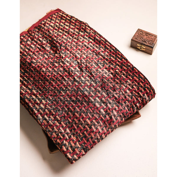 AJRAKH PRINTED VELVET FABRIC