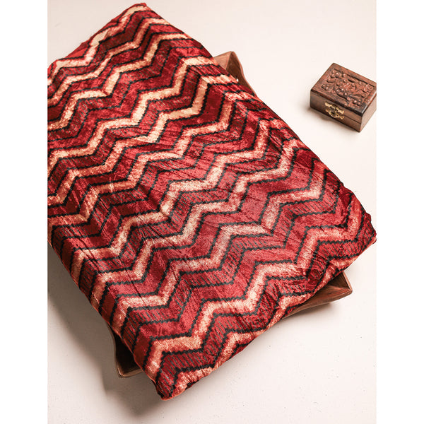 AJRAKH PRINTED VELVET FABRIC