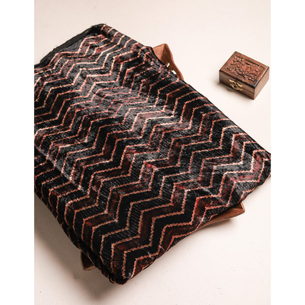AJRAKH PRINTED VELVET FABRIC