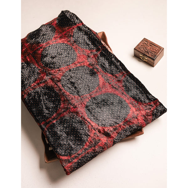 AJRAKH PRINTED VELVET FABRIC
