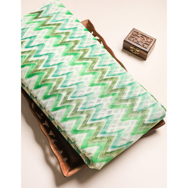 COTTON BRUSH PAINTED IKAT FABRIC