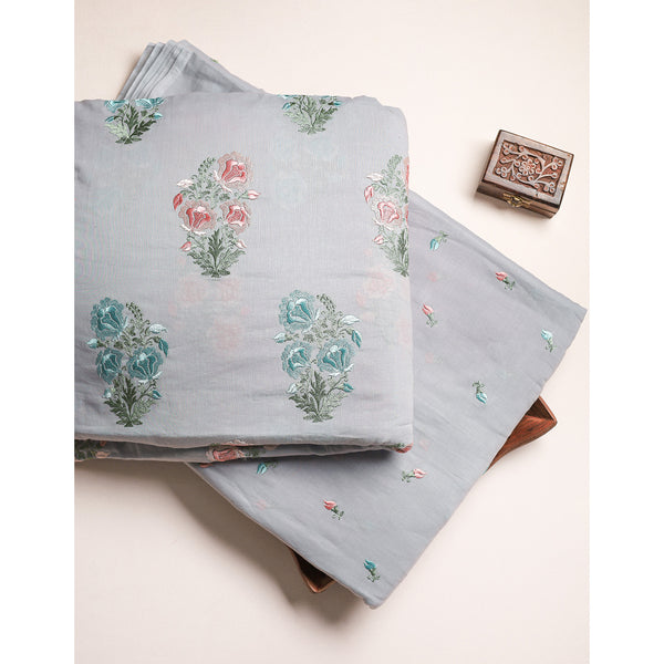 MALAI CHANDERI EMBROIDERED FABRICS