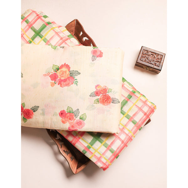 PURE MALAI CHANDERI PRINTED FABRIC