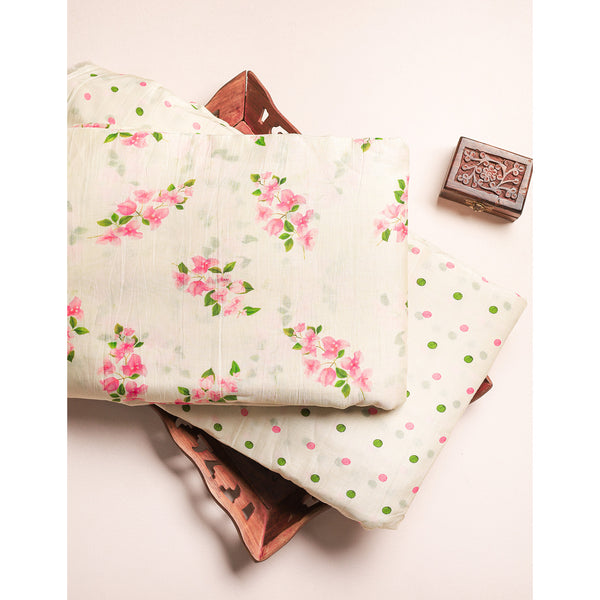 PURE MALAI CHANDERI PRINTED FABRIC
