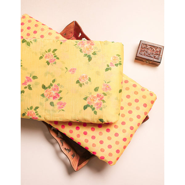 PURE MALAI CHANDERI PRINTED FABRIC