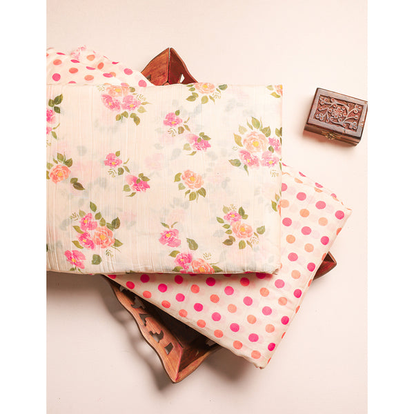 PURE MALAI CHANDERI PRINTED FABRIC