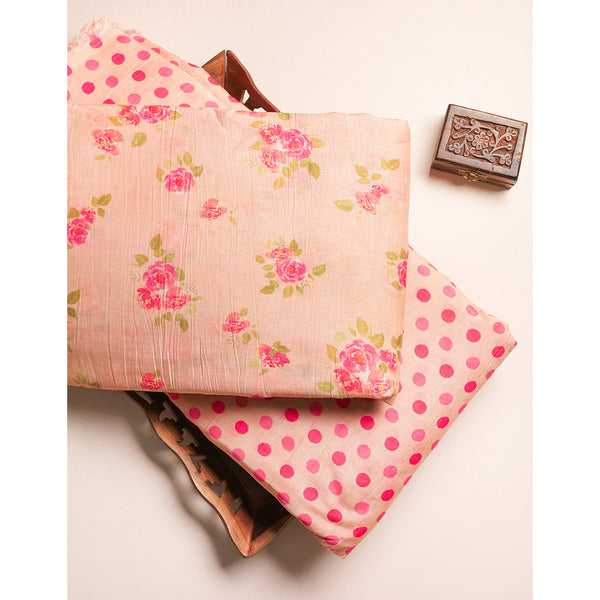 PURE MALAI CHANDERI PRINTED FABRIC