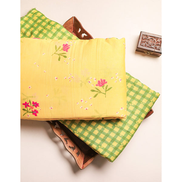 PURE MALAI CHANDERI PRINTED FABRIC