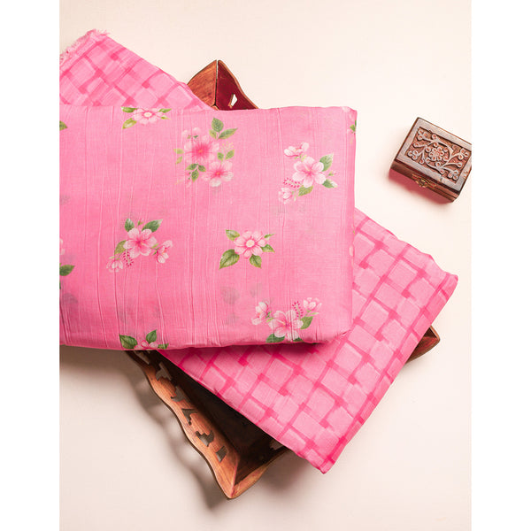 PURE MALAI CHANDERI PRINTED FABRIC