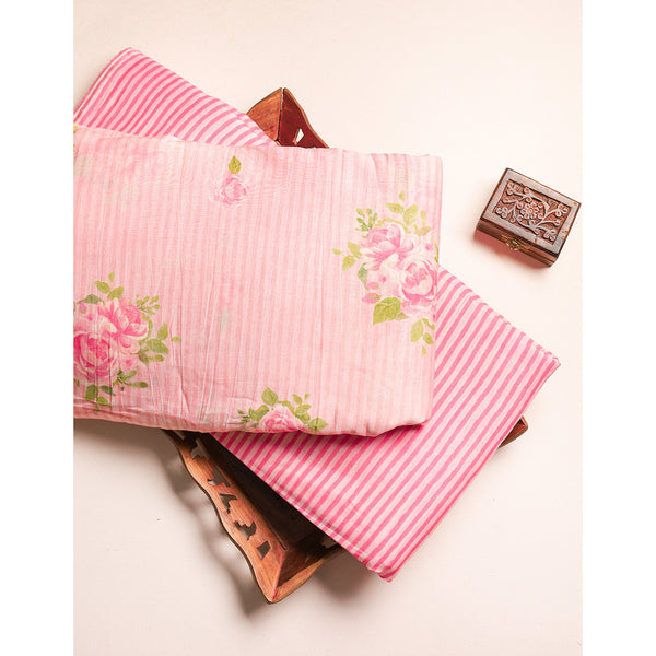 PURE MALAI CHANDERI PRINTED FABRIC