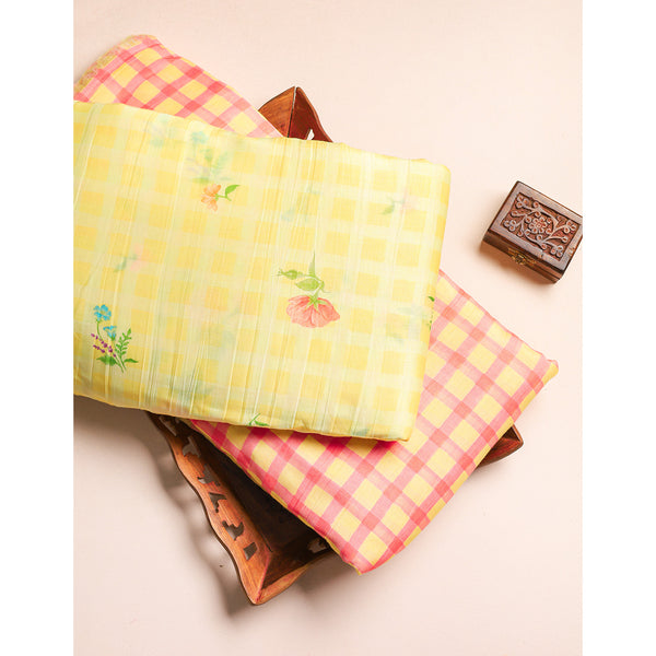 PURE MALAI CHANDERI PRINTED FABRIC