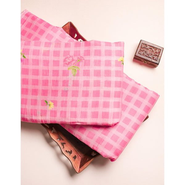 PURE MALAI CHANDERI PRINTED FABRIC