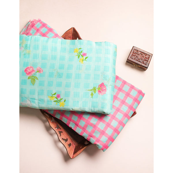 PURE MALAI CHANDERI PRINTED FABRIC