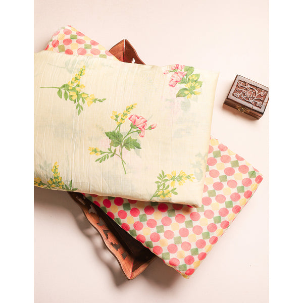 PURE MALAI CHANDERI PRINTED FABRIC