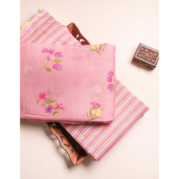 PURE MALAI CHANDERI PRINTED FABRIC