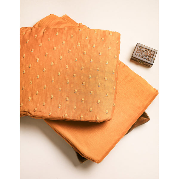 MUL CHANDERI EMBROIDERED AND PLAIN FABRICS