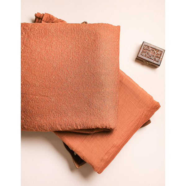 MUL CHANDERI EMBROIDERED AND PLAIN FABRICS