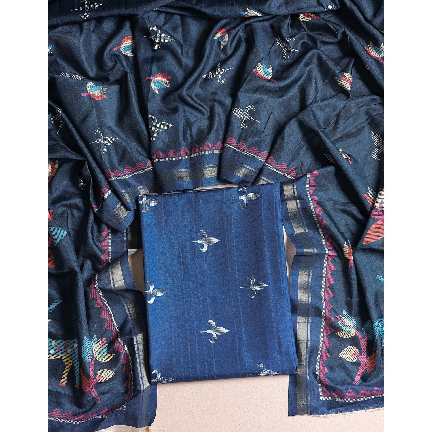 SEMI TUSSAR 2 PIECE SUIT SET