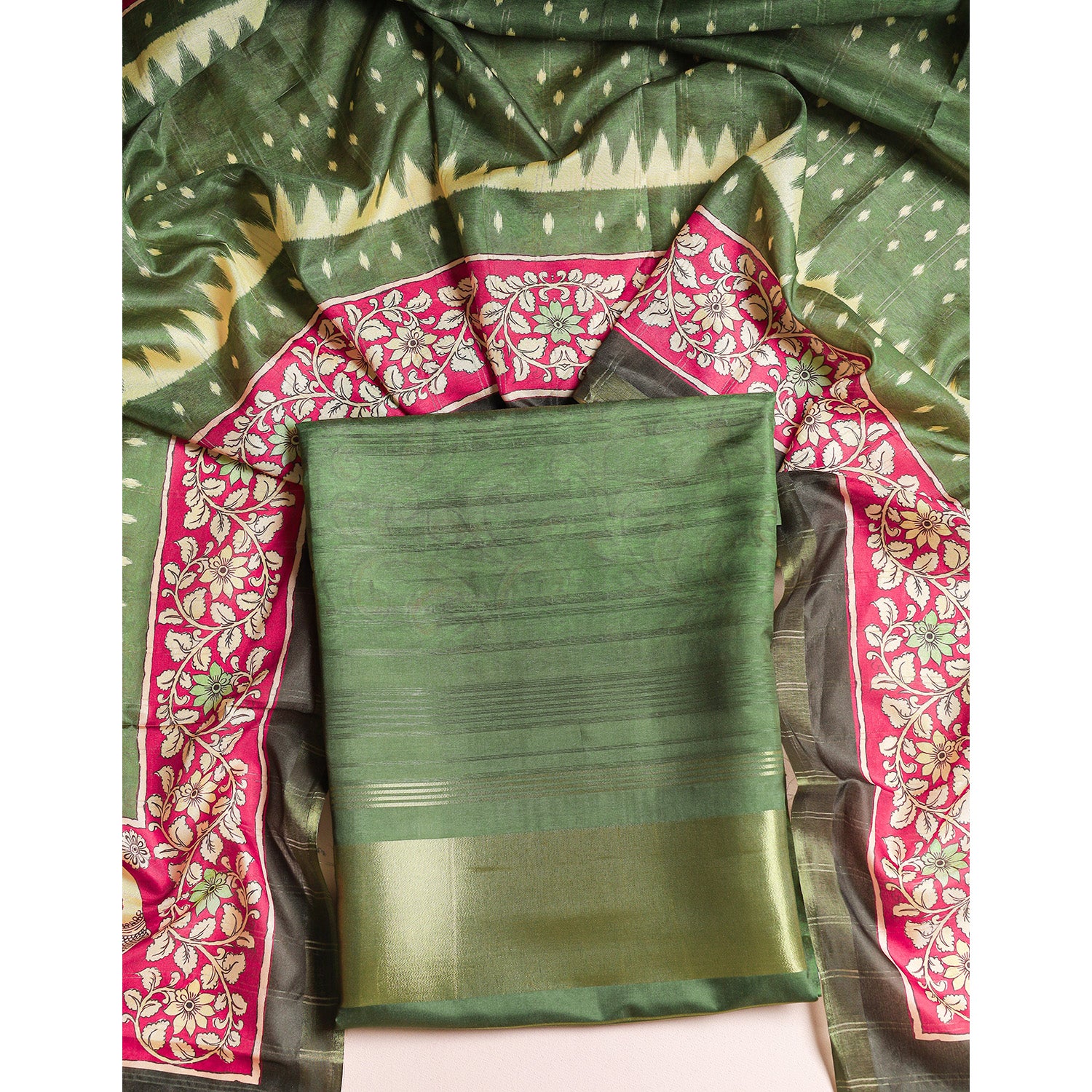 SEMI TUSSAR 2 PIECE SUIT SET