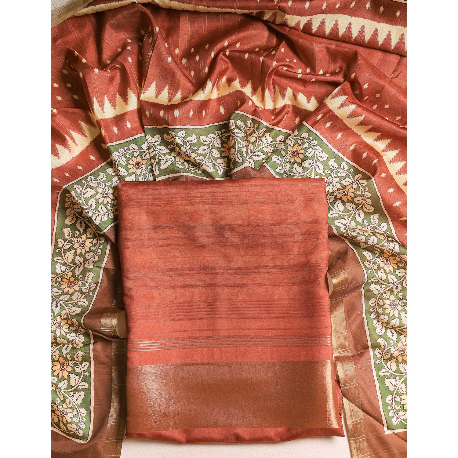 SEMI TUSSAR 2 PIECE SUIT SET