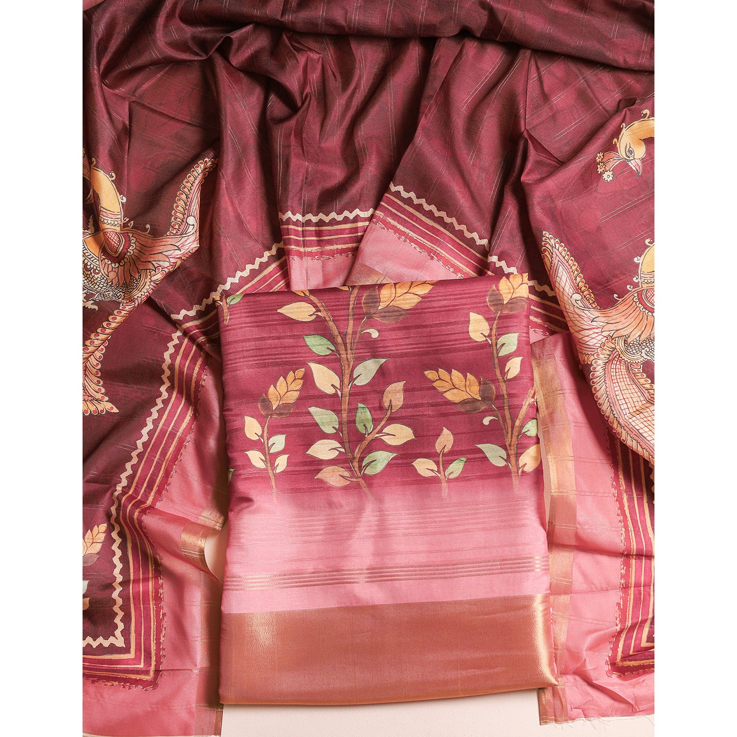 SEMI TUSSAR 2 PIECE SUIT SET