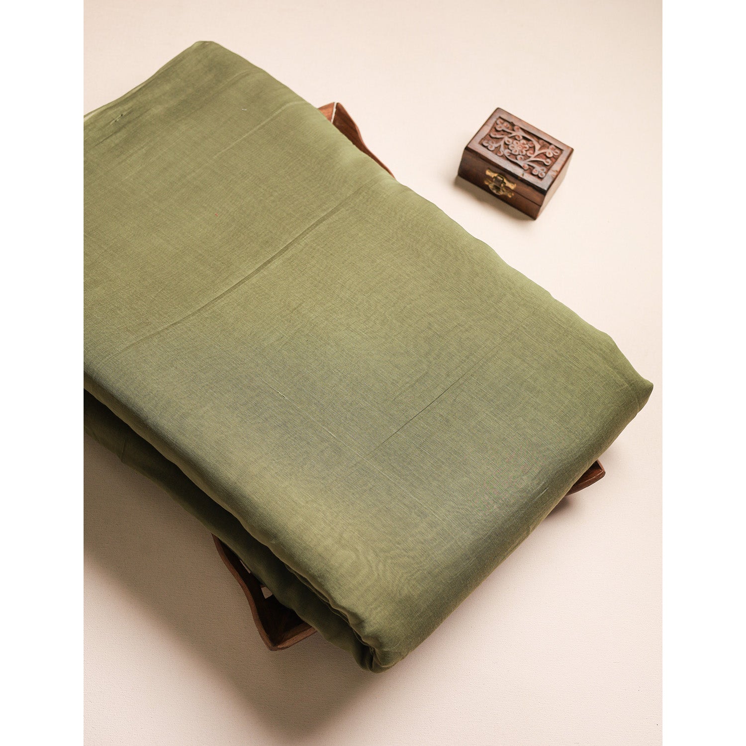 PURE BANARASI MUL CHANDERI DYED FABRIC