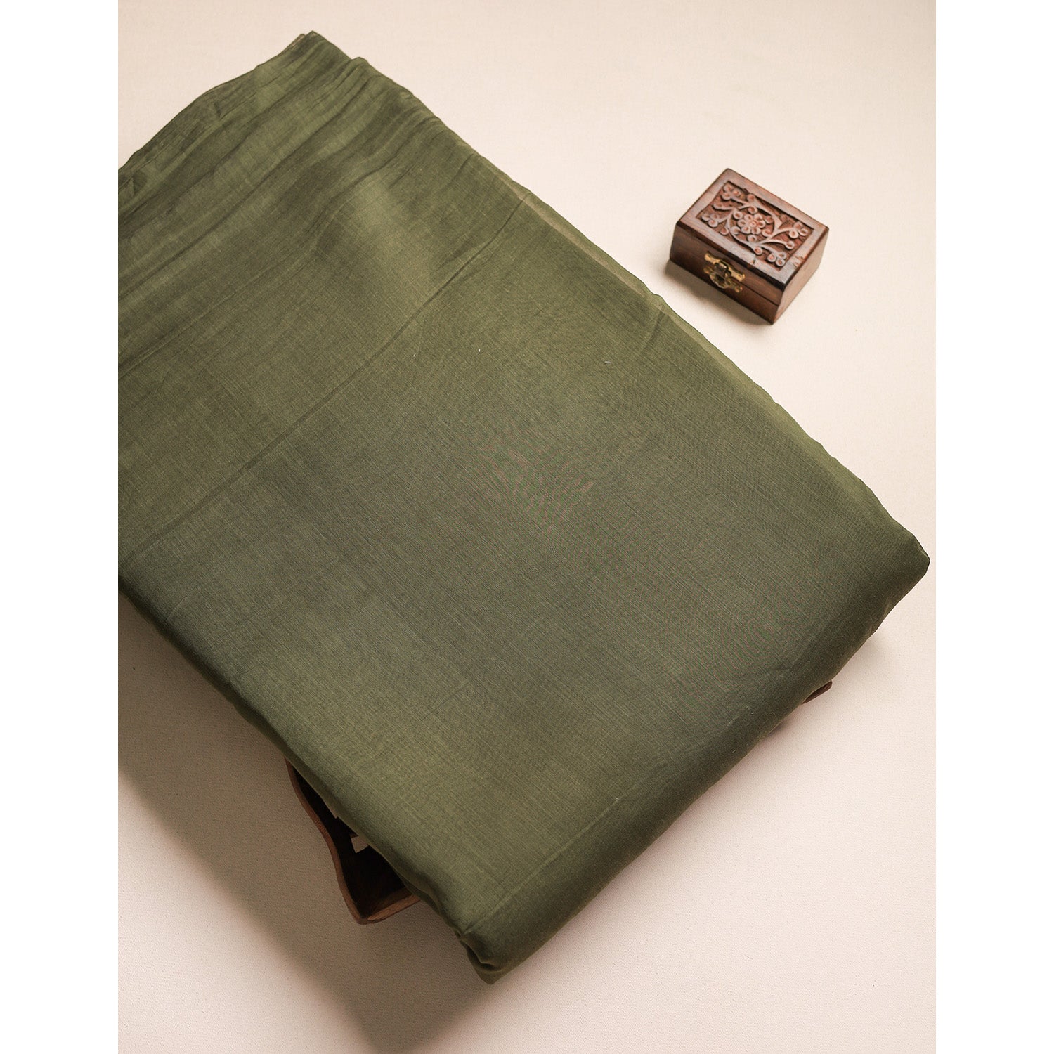 PURE BANARASI MUL CHANDERI DYED FABRIC