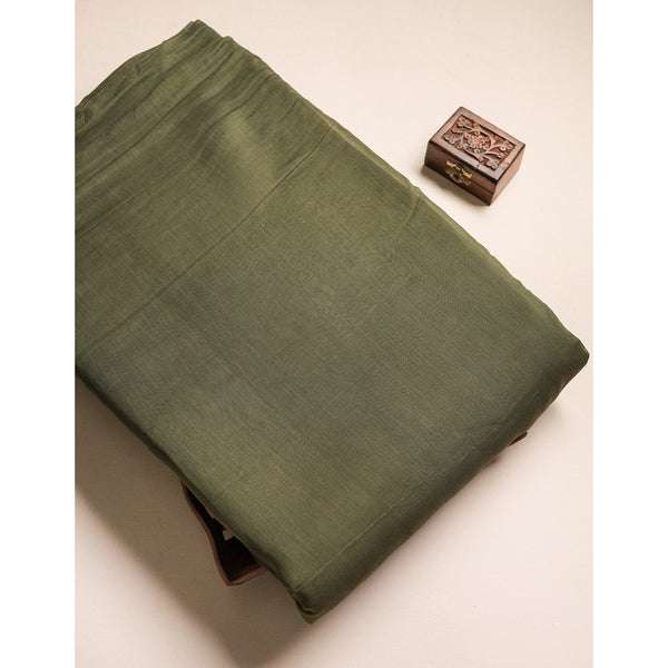 PURE BANARASI MUL CHANDERI DYED FABRIC