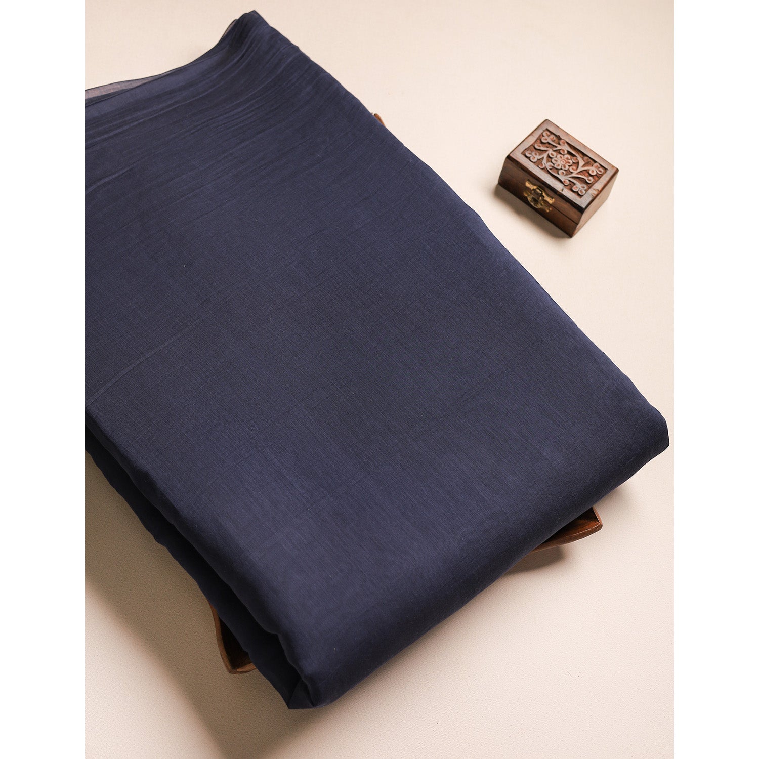 PURE BANARASI MUL CHANDERI DYED FABRIC