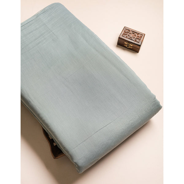 PURE BANARASI MUL CHANDERI DYED FABRIC