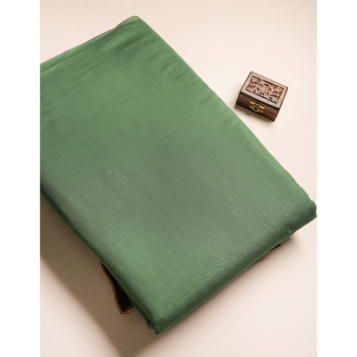 PURE BANARASI MUL CHANDERI DYED FABRIC