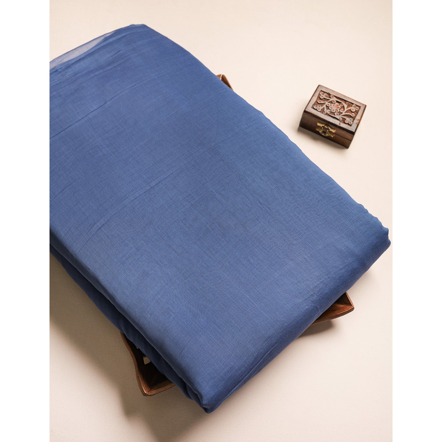 PURE BANARASI MUL CHANDERI DYED FABRIC